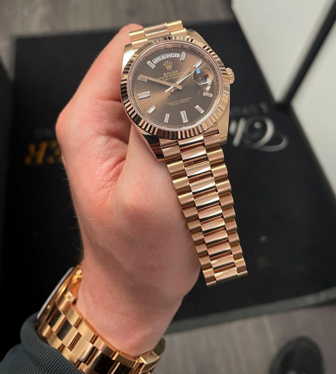 Rolex day date chocolate dial good quality